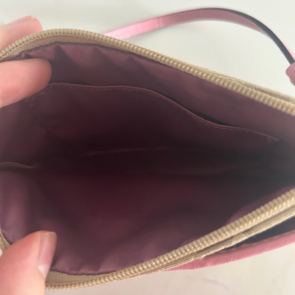 Coach Signature Wristlet, Vintage, Beige & Pink Trim - Like New - Picture 8 of 8